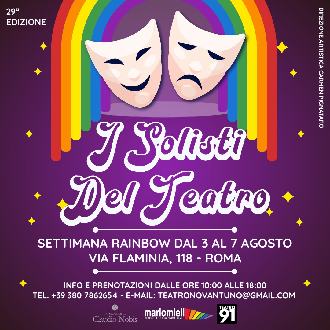 SETTIMANA RAINBOW SOLISTI DEL TEATRO PROGRAMMA